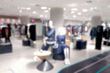 blurred photo, Blurry image, People shopping in  Department Store, backgroundの写真素材