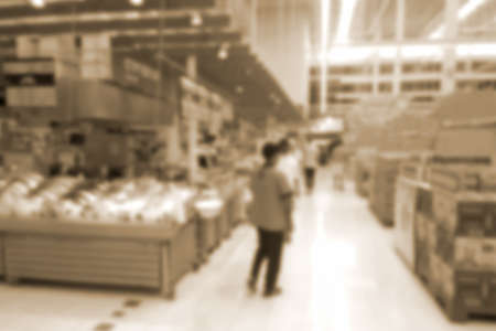 blurred photo, Blurry image, People shopping in  Department Store, backgroundの写真素材