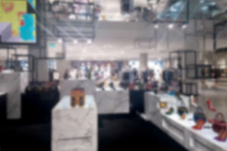 blurred photo, Blurry image, People shopping in  Department Store, backgroundの写真素材