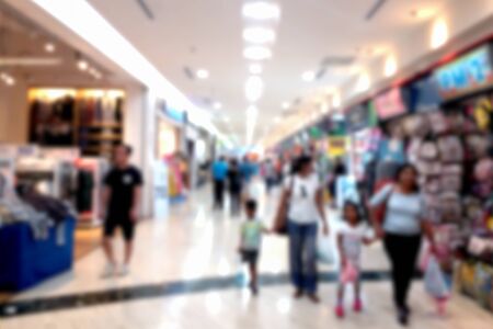 blurred photo, Blurry image, People shopping in  Department Store, backgroundの写真素材