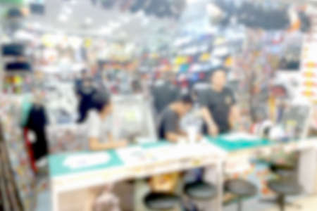 blurred photo, Blurry image, People shopping in  Department Store, backgroundの写真素材