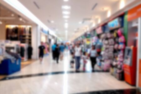 blurred photo, Blurry image, People shopping in  Department Store, backgroundの写真素材