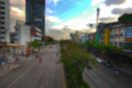 blurred photo, Blurry image, Traffic in the capital, backgroundの写真素材