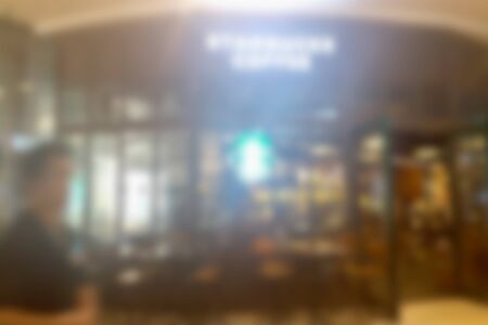 blurred photo, Blurry image, 
Outside the coffee shop, backgroundの写真素材