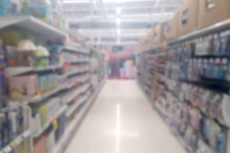 blurred photo, Blurry image, People shopping in  Department Store, backgroundの写真素材