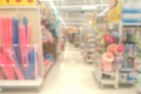 blurred photo, Blurry image, People shopping in  Department Store, backgroundの写真素材