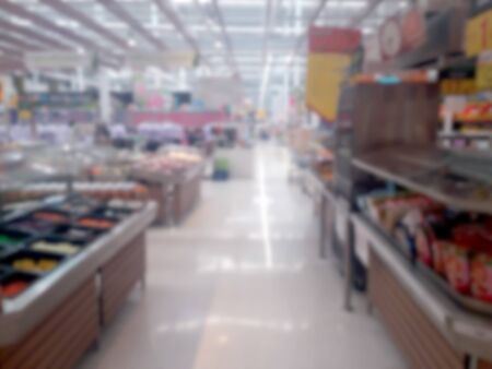 blurred photo, Blurry image, Food department  at the supermarket , backgroundの写真素材