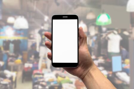 blurred photo, Blurry image, People shopping in Community Mall or Department Store,  backgroundの写真素材