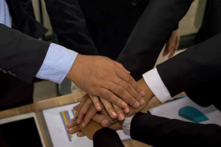 Image of businessman hands  coordination each otherの写真素材
