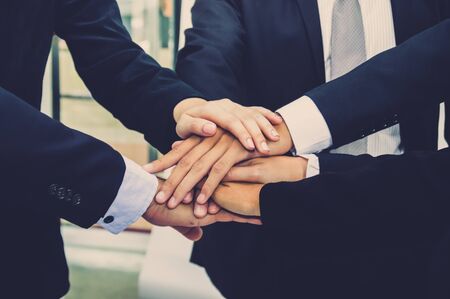 Image of businessman hands  coordination each other
