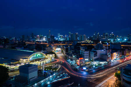 Bangkok, Thailand - July 17, 2017 : Bangkok central train station (Hua Lamphong Railway Station). This is the main railway station in Bangkok, located in the center of Bangkok.のeditorial素材