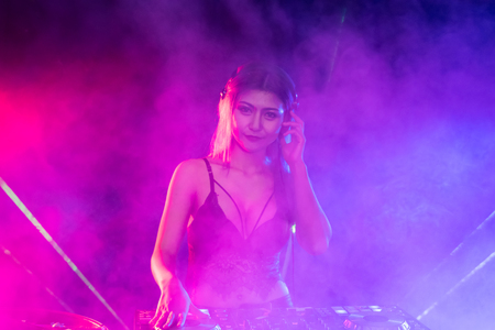 Young people are celebrating the night party entertainment.