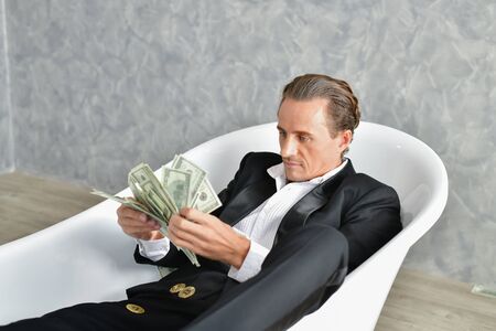 Concept Very wealthy businessman