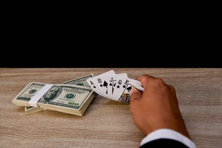 Gambling Concepts. Businessmen are gambling in the casino. Betting is a gamble for investors....