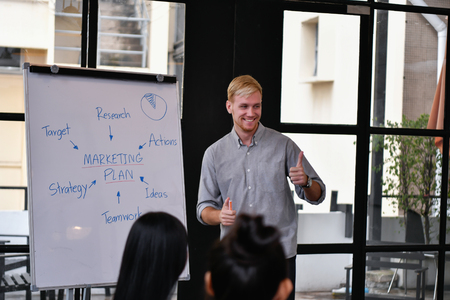 Business concept. Business people are meeting in the office. Businessmen are working together as a...