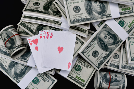 Gambling Concepts. Business people are gambling in the casino. Betting is a gamble for investors.