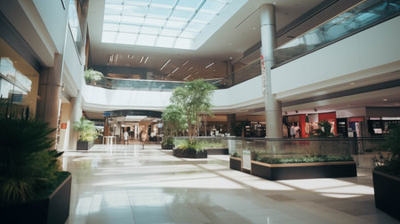 View in the shopping mall.の素材