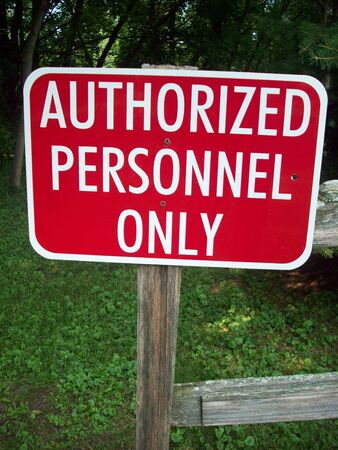 Authorized Personnel Only Signの写真素材