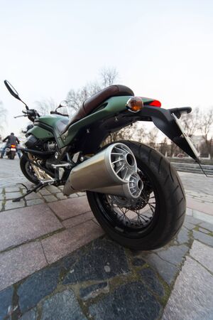 Motorcycle on the road ready for the adventure.の写真素材