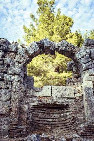 The ruins of the ancient civilization of Rome.の写真素材
