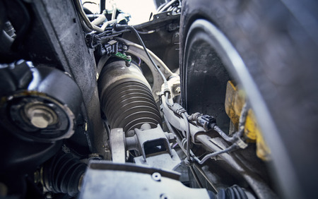 The machine after the accident on service after warranty.の写真素材