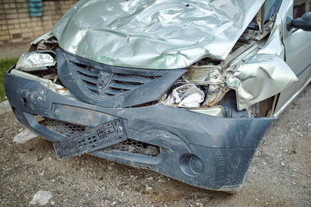Repair of the car after an accident on the insurance service.のeditorial素材