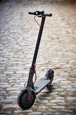 The electric scooter is the most environmentally friendly means の写真素材