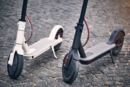 Electric scooter is an economical means of transportation in the city.