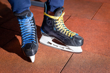 Ice skate rental for training and public skating.の写真素材