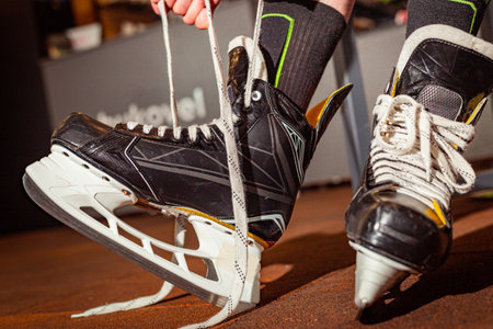 Ice skate rental for training and public skating.の写真素材