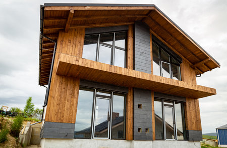 New complex of houses with modern design.の写真素材