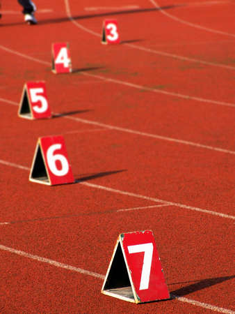 Numbers on the race track.の写真素材