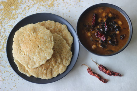 Rice pancakes made with foxtail millets flour. An experimental version of a popular Kerala dish...