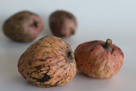 Ripe Red Custard Apple Fruit or Annona Reticulata Bullocks Heart. A fruit which is vary in shape....