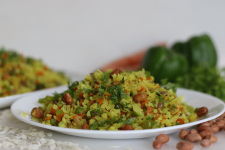 Vegetable Poha is a quick breakfast or snack made of beaten rice or flattened rice along peanuts,...