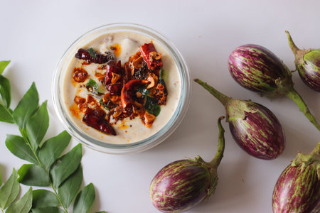 Brinjal Raitha with Tempering