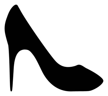 Vector high heel shoe flat pictogram. Vector pictogram style is a flat symbol high heel shoe on a white background.のイラスト素材