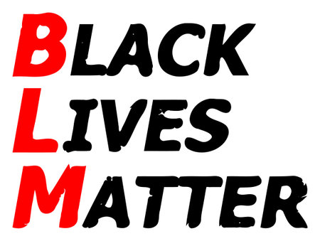 Black Lives Matter illustration for human rights in USA. Vector Black Lives Matter in red and black colors. Conceptual image for racism templates. For use as image about racial inequality,のイラスト素材