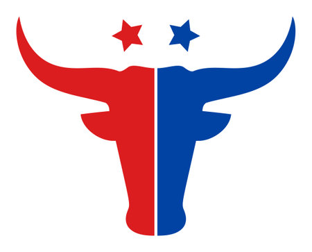 American beef   icon with flat style. Isolated vector american beef   icon image, simple style.のイラスト素材