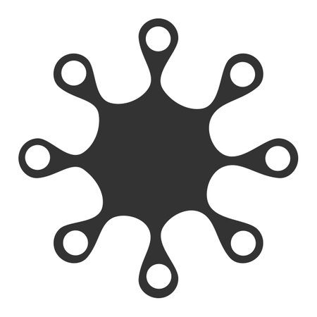 Axenic microbe icon with flat style. Isolated vector axenic microbe icon illustrations, simple style.のイラスト素材