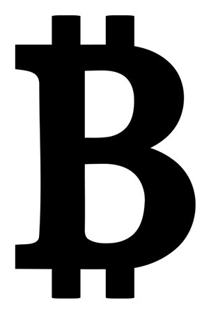 Bitcoin symbol icon with flat style. Isolated vector bitcoin symbol icon image, simple style.のイラスト素材