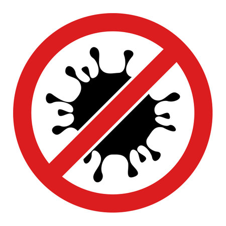 No  virus icon with flat style. Isolated vector novirus icon illustrations, simple style.のイラスト素材