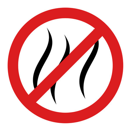 Stop vapour icon with flat style. Isolated vector stop vapour icon image, simple style.のイラスト素材