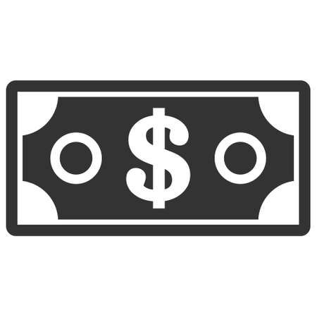 Dollar banknote icon with flat style. Isolated raster dollar banknote icon image, simple style.の写真素材