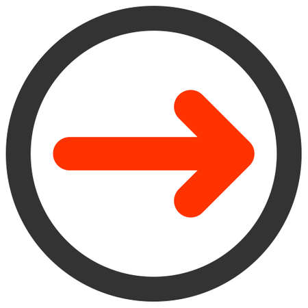 Rounded right arrow icon with flat style. Isolated raster rounded right arrow icon illustrations, simple style.の写真素材