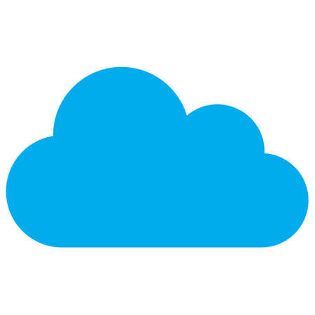 Cloud icon with flat style. Isolated raster cloud icon illustrations, simple style.の写真素材