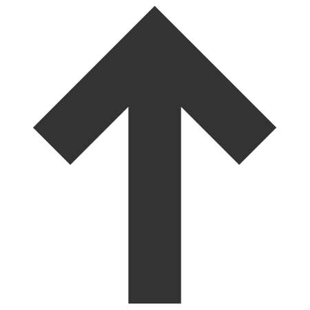 Up direction arrow icon with flat style. Isolated vector up direction arrow icon illustrations, simple style.のイラスト素材