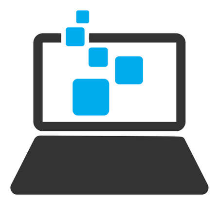 Digital computing icon with flat style. Isolated vector digital computing icon illustrations, simple style.のイラスト素材