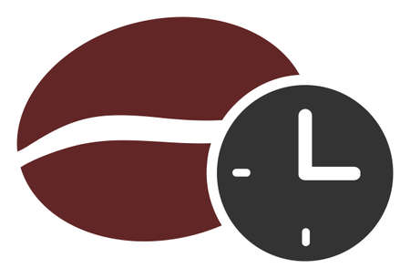 Coffee time icon with flat style. Isolated vector coffee time icon illustrations, simple style.のイラスト素材