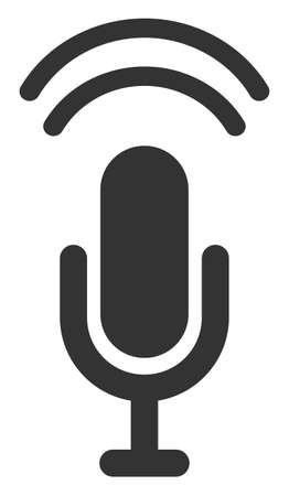 Podcast icon with flat style. Isolated vector podcast icon image, simple style.のイラスト素材